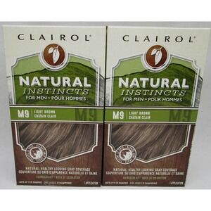 2 Pack - Clairol Natural Instincts for Men M9 Light Brown Hair Color Dye
